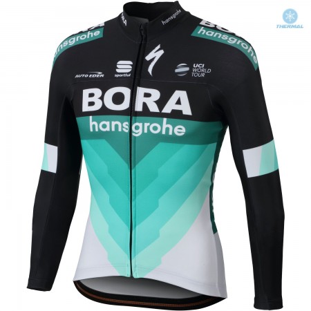 Maillot vélo 2018 Bora-Hansgrohe Hiver Thermal Fleece N001